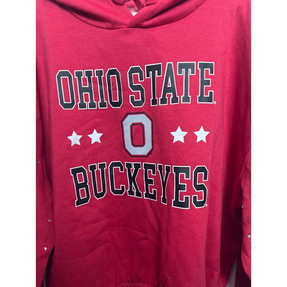 Gameday Couture Ohio State Buckeyes Red Rhinestone Cropped Hoodie XXXL Footall - Picture 2 of 10